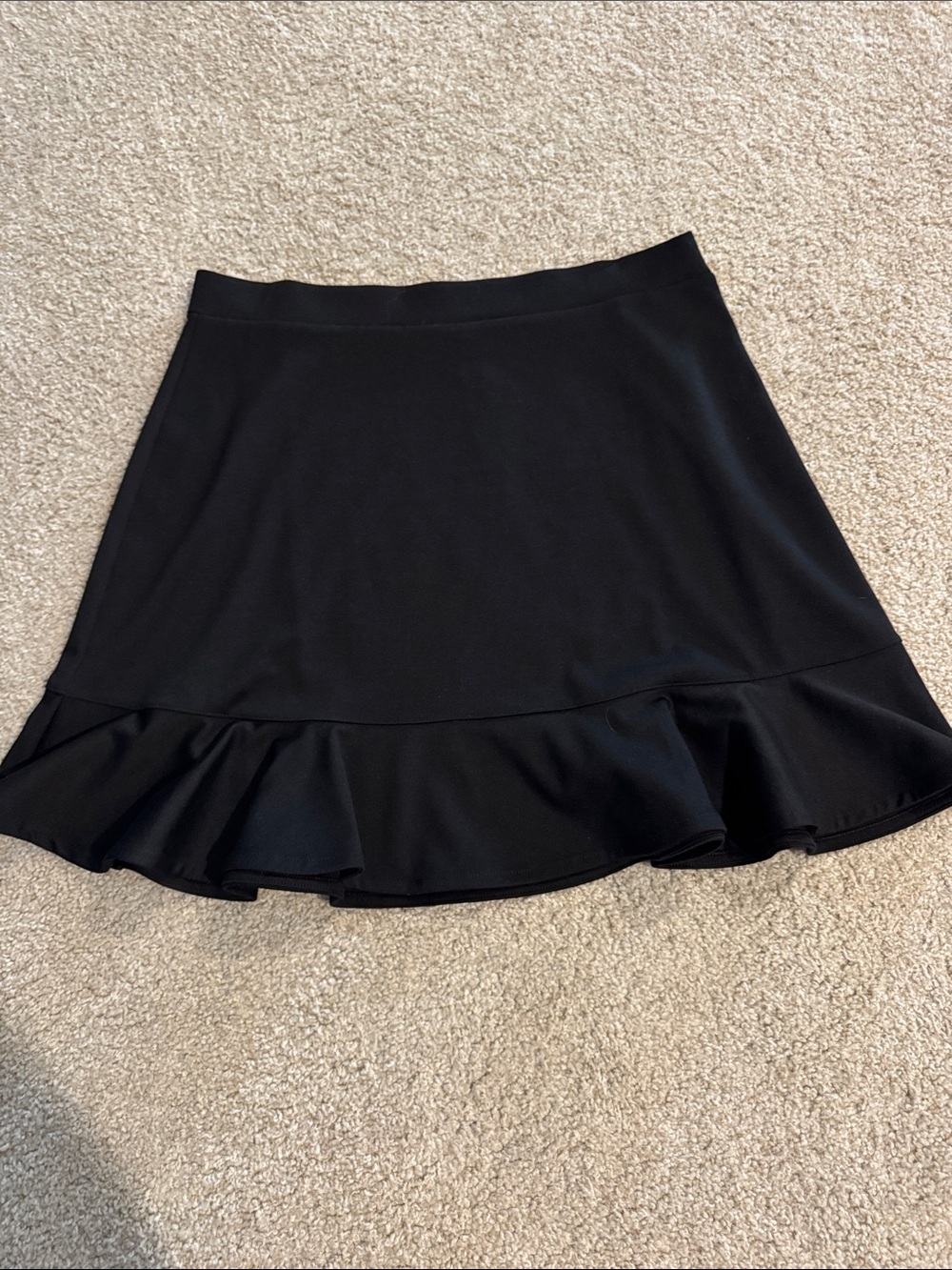 GAP Black A-Line Skirt with Ruffle Hem